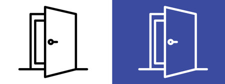 Open door icon.epsのイラスト素材