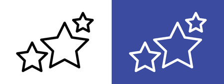 Star icon logo sign vector outline in black and white colorのイラスト素材