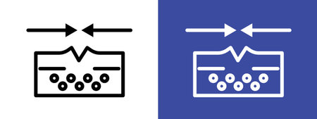 Skin healing icon logo sign vector outline in black and white colorのイラスト素材