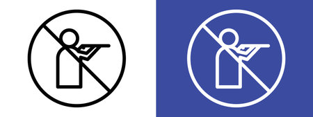 Stop hunting sign logo sign vector outline in black and white colorのイラスト素材