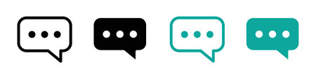 Comment icon logo sign vector outline in black and white colorのイラスト素材