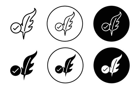 Hypoallergenic tested icon logo sign vector outline in black and white colorのイラスト素材
