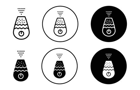 Humidifier icon logo sign vector outline in black and white colorのイラスト素材