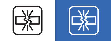 Breaking icon logo sign vector outline in black and white colorのイラスト素材