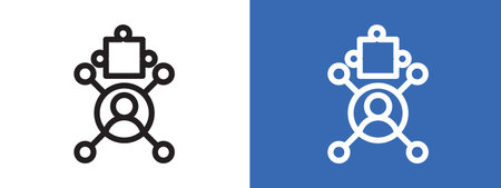 Complexity icon logo sign vector outline in black and white colorのイラスト素材