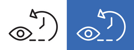 Predict, forecast icon logo sign vector outline in black and white colorのイラスト素材