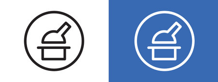 Space observatory icon logo sign vector outline in black and white colorのイラスト素材