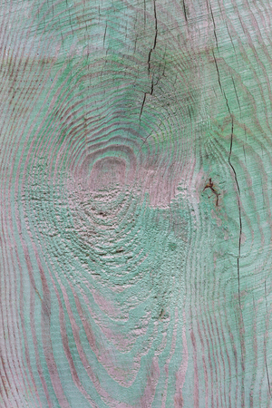 Texture of old wooden planks covered with paint. Paint exfoliatedの写真素材