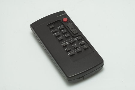 The video camera remote control - is isolated on the white backgroundの写真素材