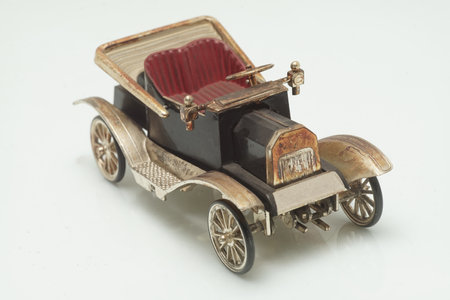 Model of old automobile car the 1920s isolated on whiteの写真素材