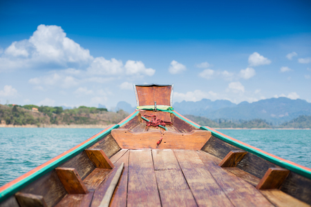 thai traditional boat on the seaの写真素材