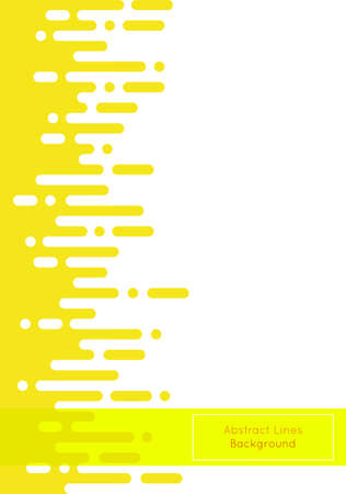 Abstract rounded line background, rounded yellow line on white background with titleのイラスト素材