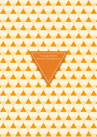 Triangle pattern abstract background, pair of colorful triangle in upside down style, orange color toneのイラスト素材