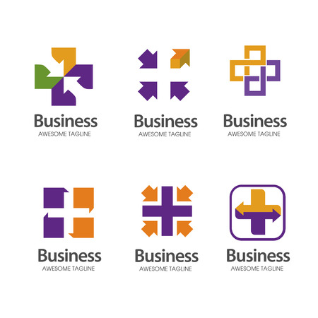 health Cross plus medical share logo setのイラスト素材