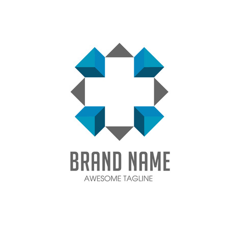 Cross plus medical logo iconのイラスト素材