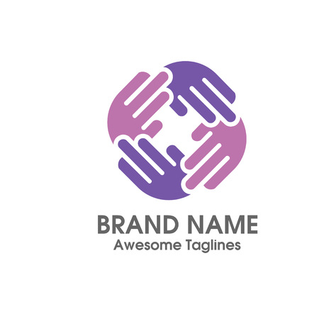 hand social charity team, fund, association, communityのイラスト素材