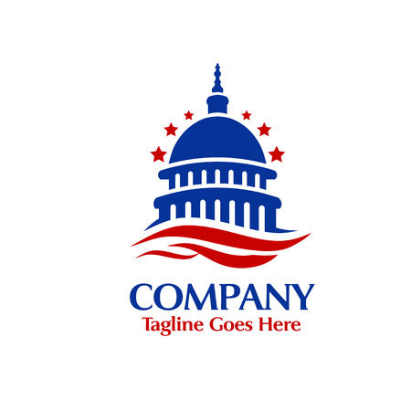 capital building, Bank, finance, insurance vector logo template.のイラスト素材