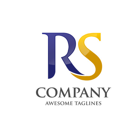 letter R and S , RS,SR,letter S, letter R logoのイラスト素材