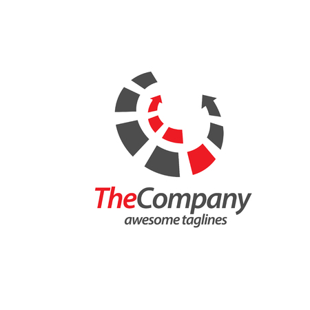 Vector circle with arrow logo designのイラスト素材