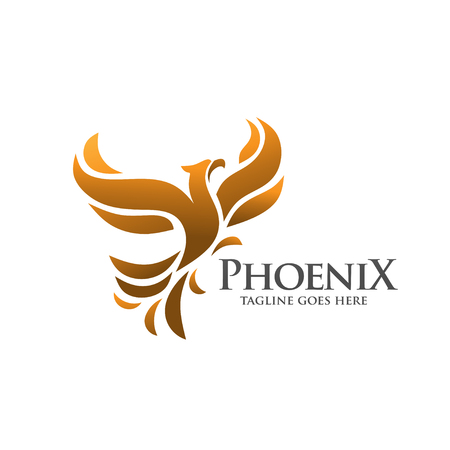 elegant and phoenix logo conceptのイラスト素材