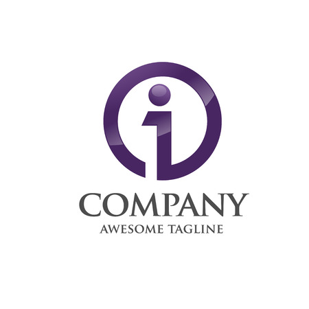Business corporate letter I logo design vector iconのイラスト素材