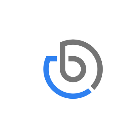 letter B circle concept design vectorのイラスト素材