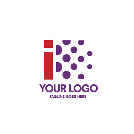 Creative letter i logo. Abstract business logo design template. modern Letter I Logo template editable for your business.のイラスト素材