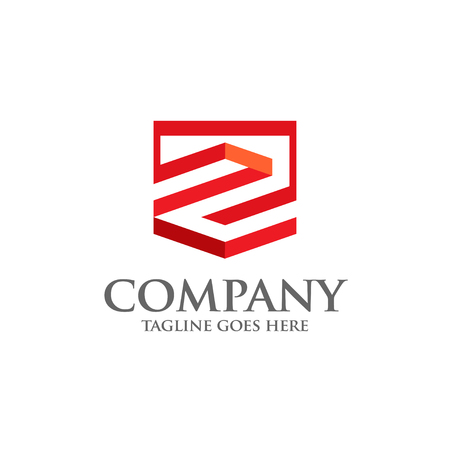 Letter Z geometric vector logo symbol, letter Z concept Vector templateのイラスト素材