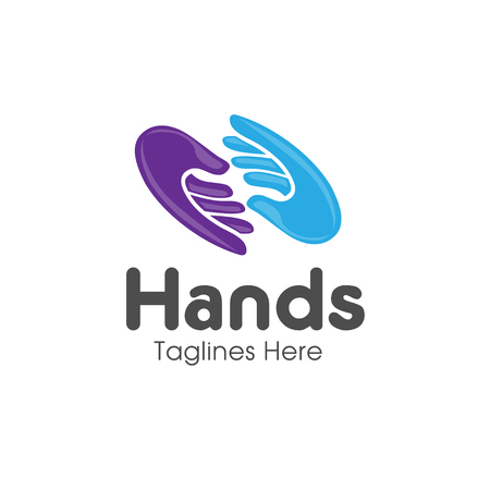 Family hands Care logo, togetherness concept logo, Union abstract hands logo, Hands closeup vector, Abstract social hands logoのイラスト素材