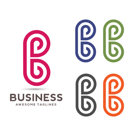 creative letter B abstract logo, Abstract letter B business logo design template, modern Letter B Logo template editable for your businessのイラスト素材