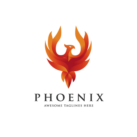 Luxury phoenix icon concept, best phoenix bird design vector icon.のイラスト素材