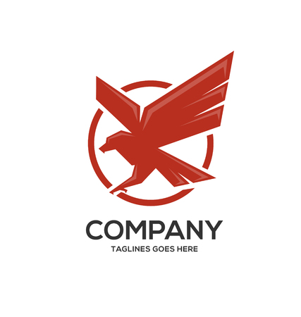 Eagle or hawk vector icon concept.のイラスト素材