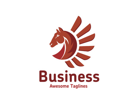 Horse head profile graphic logo template,Stylish horse headのイラスト素材