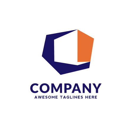 simple 3d box for software,app, IT logo design, hidden box geometric logo, symmetric symbol, square icon, square shape Company logoのイラスト素材