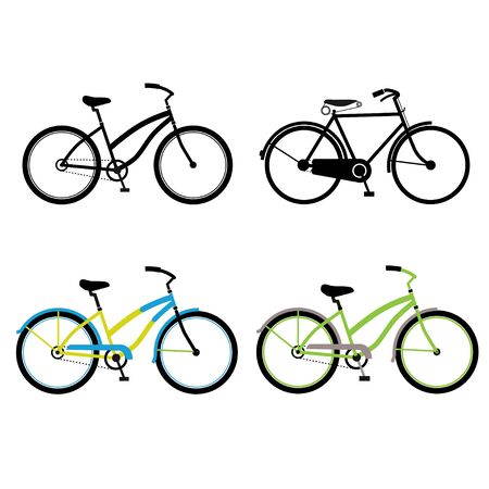 creative Simple bicycle linear outline of bike logo conceptのイラスト素材