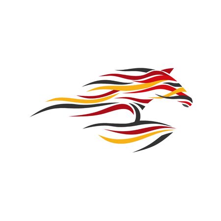 creative abstract horse color vector illustrationのイラスト素材