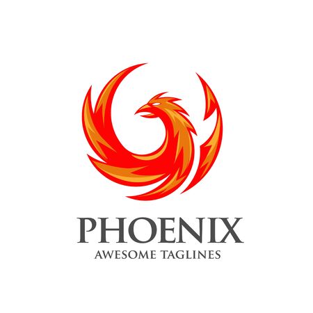 luxury phoenix logo concept, best phoenix bird logo designのイラスト素材