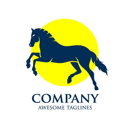 simple horse vector illustration best for sport races logoのイラスト素材