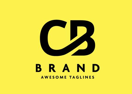 creative initial bold letter cb logo strong vector conceptのイラスト素材