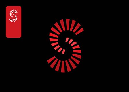 letter S with with Dynamic rotation symbol ,Motion Speed Line Letter S Logo Design Template