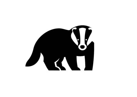 creative simple Badger logo vector illustration isolated on white backgroundのイラスト素材