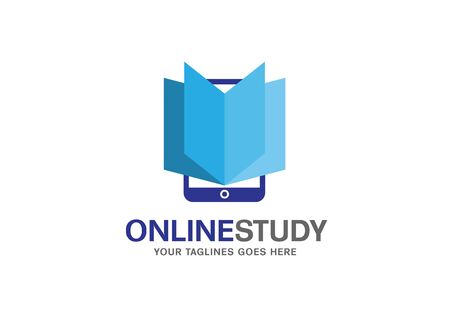 online learning vector icon simple and modern flat symbol for web siteのイラスト素材