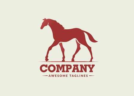 stylized illustration of Horse Silhouette Logo Designのイラスト素材