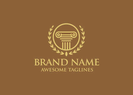 lawyer logo design Vector. attorney logo design template. advocate firm logoのイラスト素材