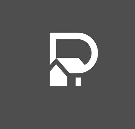 letter P House Real Estate Design, bold memorable modern design for corporate company brandingのイラスト素材