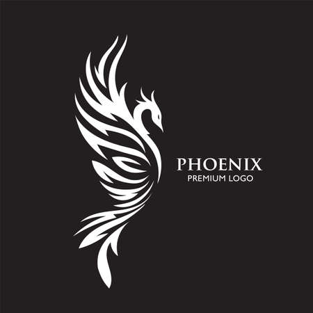 Phoenix logo of mythological bird vector illustrationのイラスト素材
