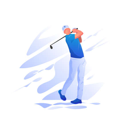 Golf Players on illustration graphic vector, Golf players Vector illustrationのイラスト素材