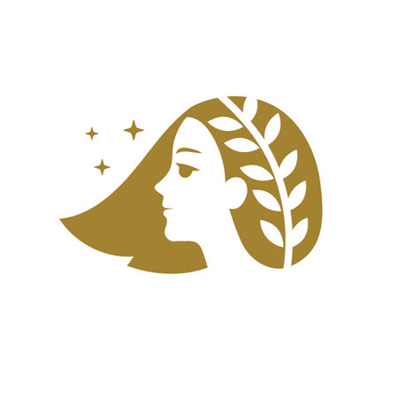 elegant beauty logo for salon, fashion and hairstyle related business. Easy to change color, size and textのイラスト素材