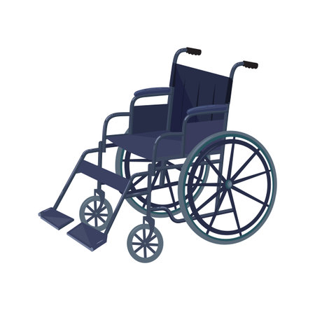 Vector of wheelchair for disabled person, injury, or disability, medical support equipmentのイラスト素材