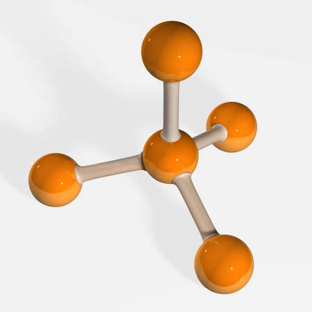 3d rendering of molecule with clippingの写真素材